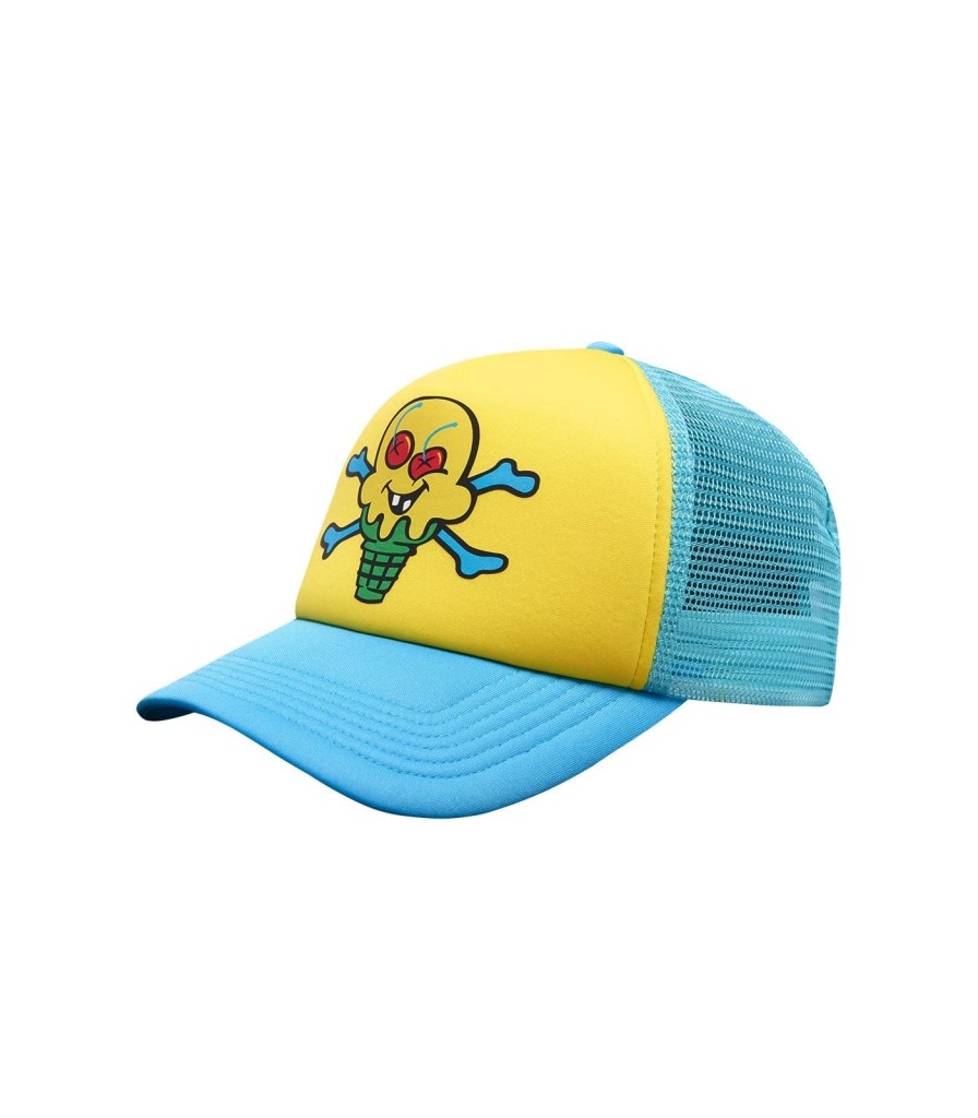 ICECREAM Pre-Spring '24 Headwear | Cones And Bones Trucker - Yellow