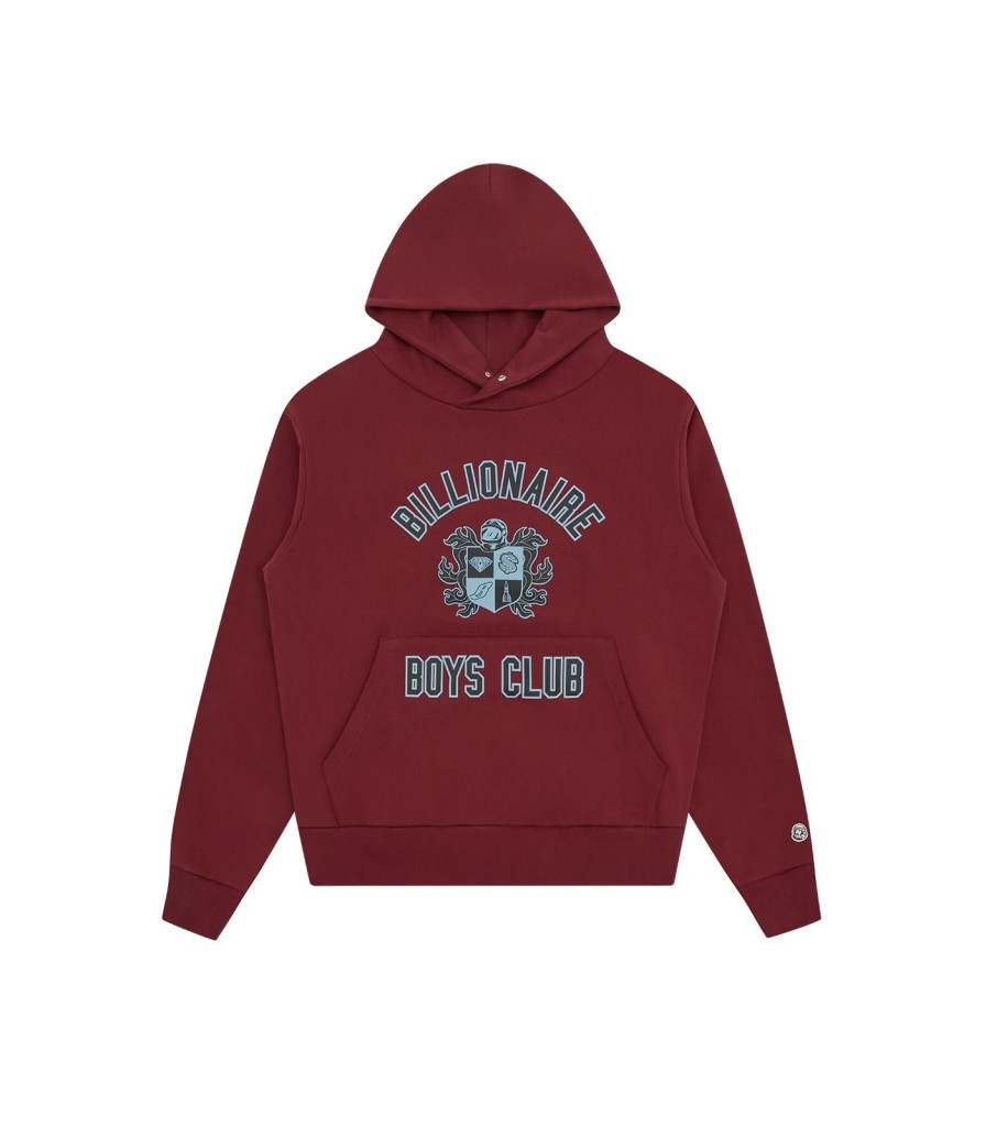 Billionaire Boys Club Spring '24 Hoodies | Crest Logo Popover - Burgundy