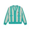 ICECREAM Pre-Spring '24 Knitwear | Striped Knitted Cardigan - Teal Stripe