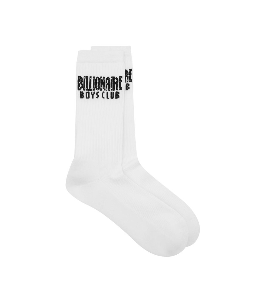 Billionaire Boys Club Classics Accessories | Straight Logo Socks - White