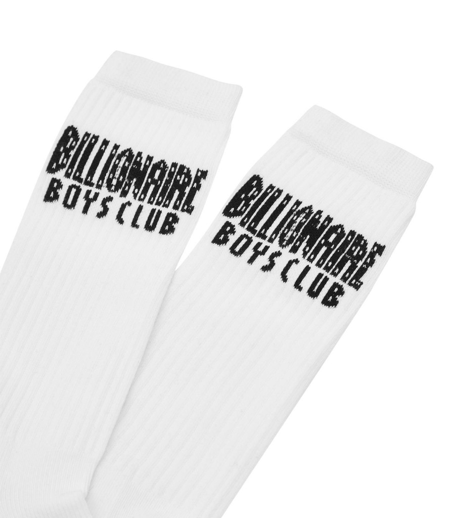 Billionaire Boys Club Classics Accessories | Straight Logo Socks - White