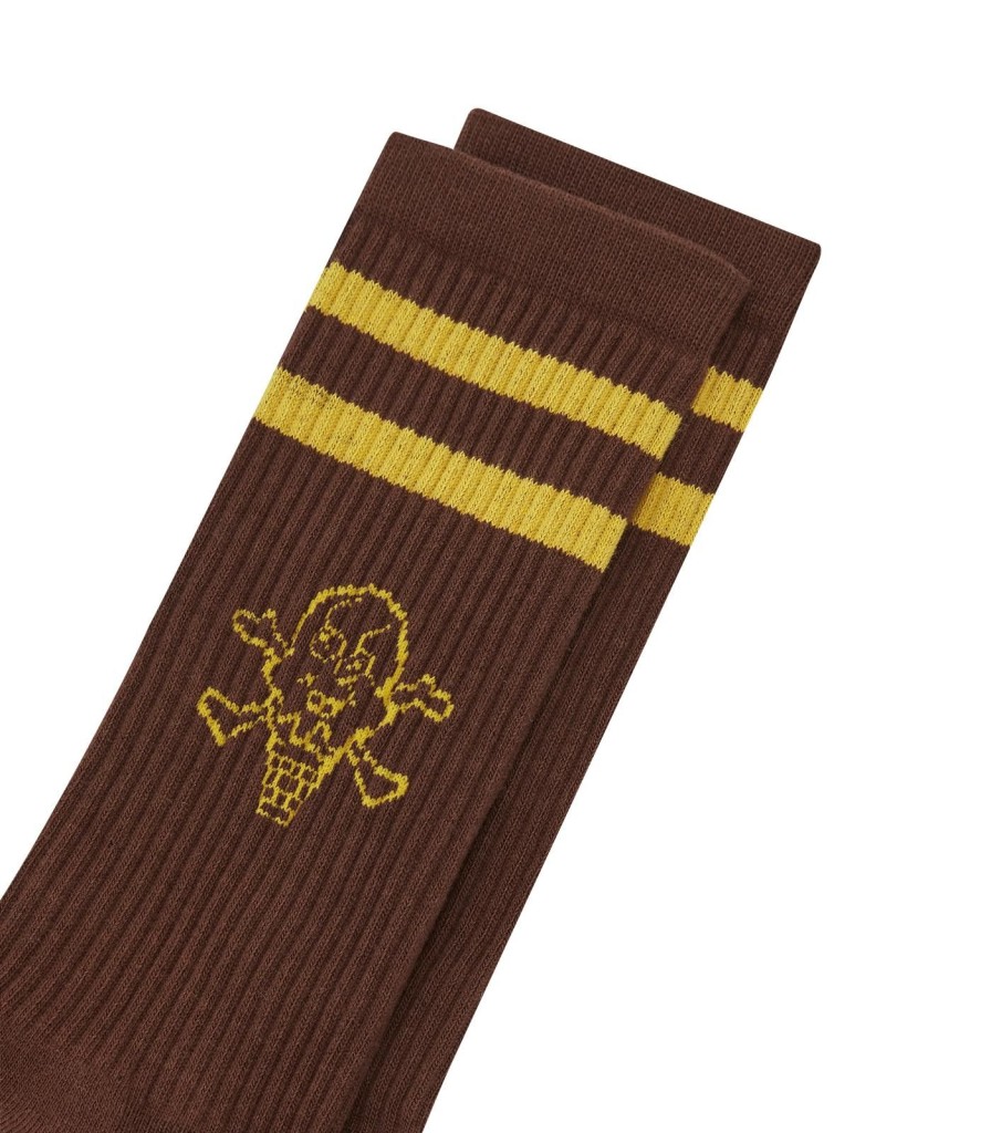 ICECREAM Spring '24 Accessories | Cones And Bones Sports Sock - Brown