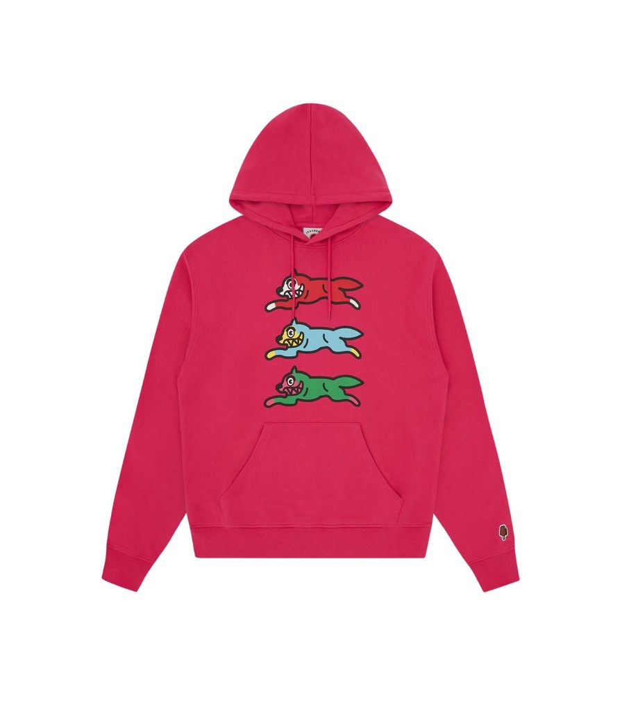 ICECREAM EU EXCLUSIVE Hoodies | Triple Running Dog Popover Hood - Pink