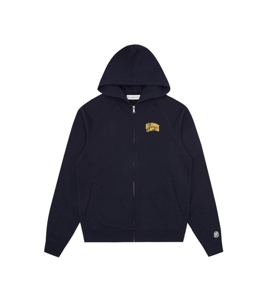 Billionaire Boys Club Classics Hoodies | Small Arch Logo Zip Through - Navy