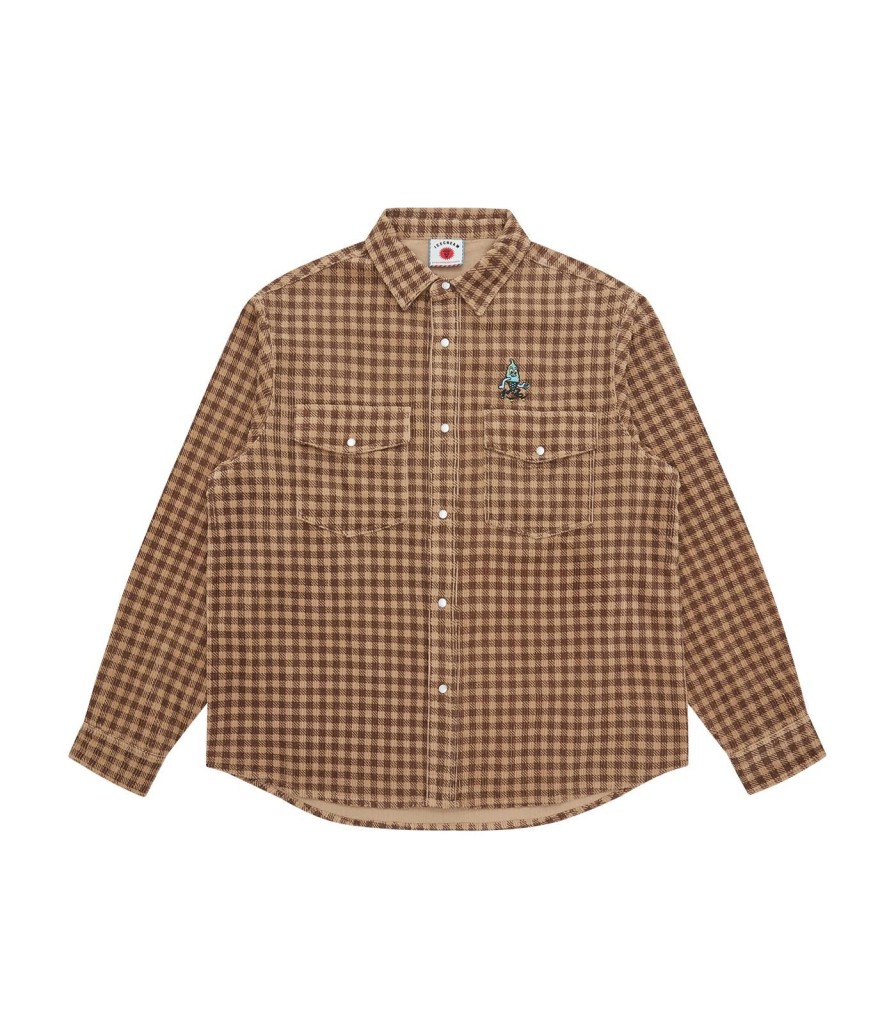 ICECREAM Spring '24 Shirts | Corduroy Check Shirt - Brown Check