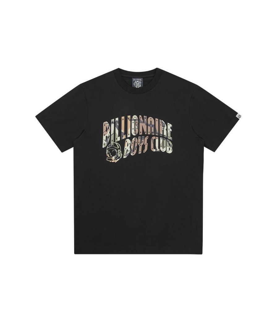 Billionaire Boys Club Spring '24 T-Shirts | Camo Arch Logo T-Shirt - Black