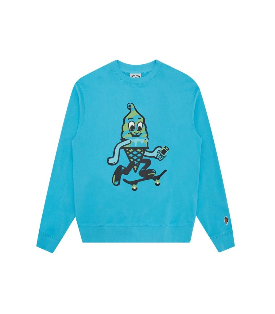 ICECREAM Spring '24 Sweatshirts | Team Eu Skate Cone Crewneck - Blue