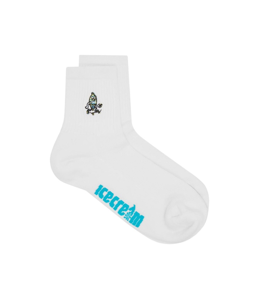 ICECREAM Spring '24 Accessories | Team Eu Skate Cone Socks - White