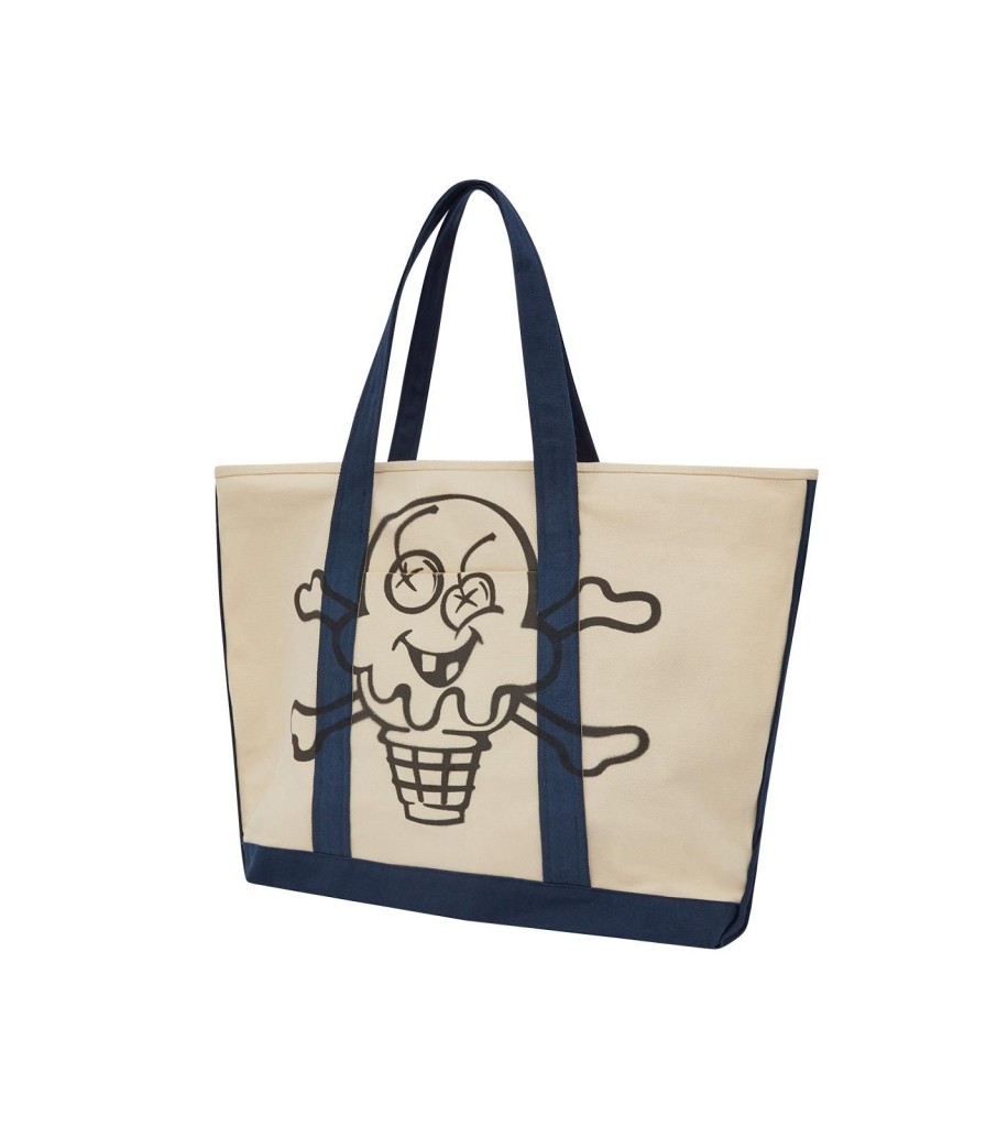 ICECREAM Spring '24 Accessories | Cones And Bones Tote Bag - Ecru/Navy