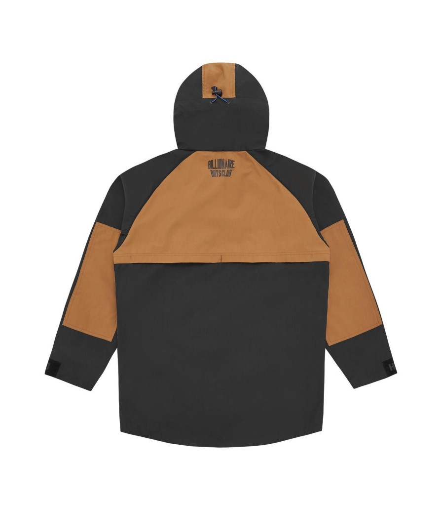 Billionaire Boys Club Spring '24 Outerwear | Panelled Rain Jacket - Black/Brown