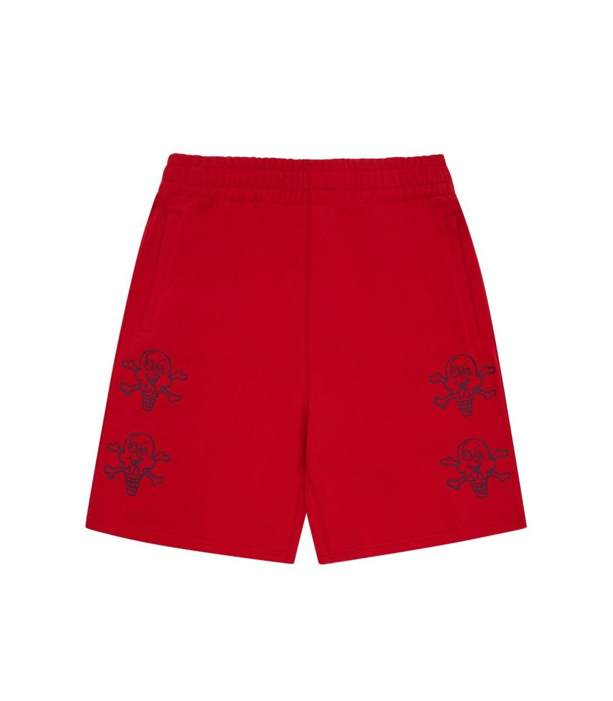 ICECREAM Spring '24 Tracksuits | Cones And Bones Sweatshorts - Red