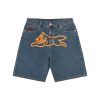 ICECREAM EU EXCLUSIVE Shorts | Running Dog Denim Shorts - Mid Wash Blue