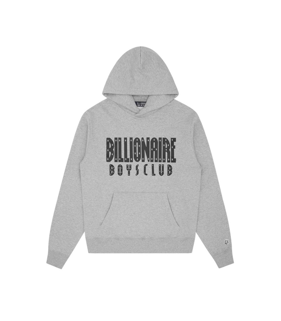 Billionaire Boys Club Classics Hoodies | Straight Logo Popover Hood - Heather Grey