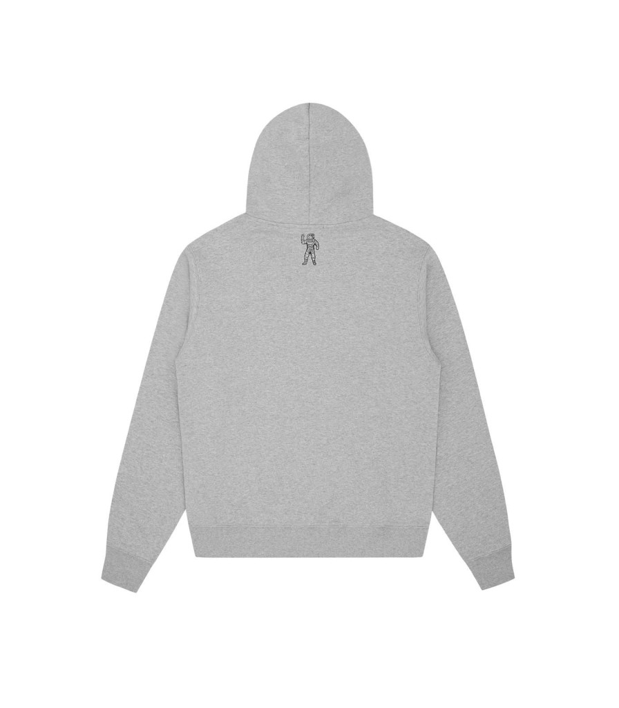 Billionaire Boys Club Classics Hoodies | Straight Logo Popover Hood - Heather Grey