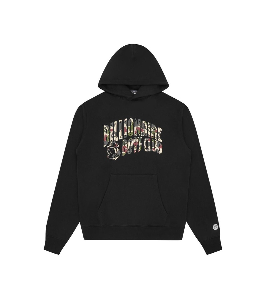 Billionaire Boys Club Pre-Spring '24 Hoodies | Duck Camo Arch Logo Popover Hood - Black