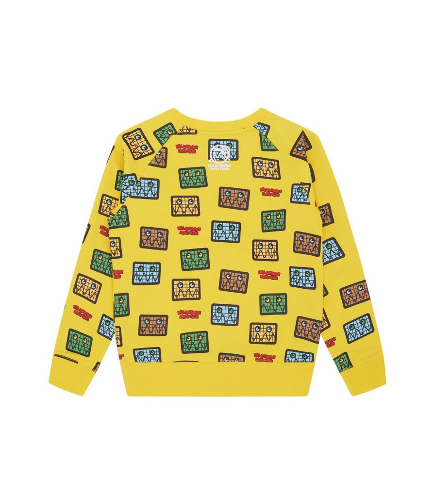 Billionaire Boys Club Kids Kids | Kids Jumble Robot A/O Print Arch Logo Crewneck - Yellow