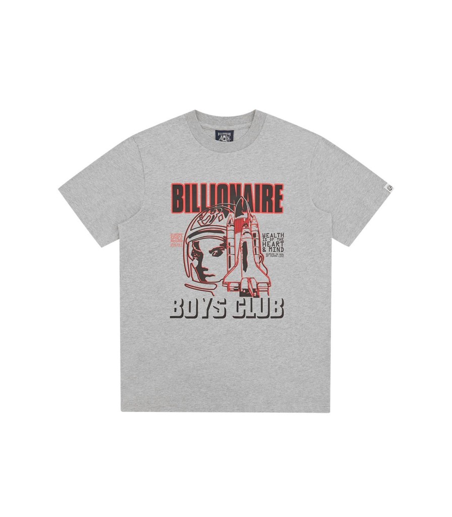 Billionaire Boys Club Spring '24 T-Shirts | Space Program T-Shirt - Heather Grey