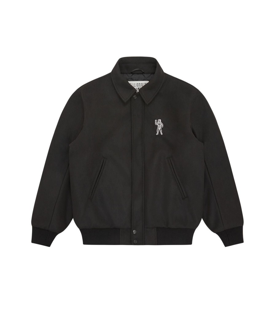 Billionaire Boys Club Spring '24 Outerwear | Collared Varsity Jacket - Black