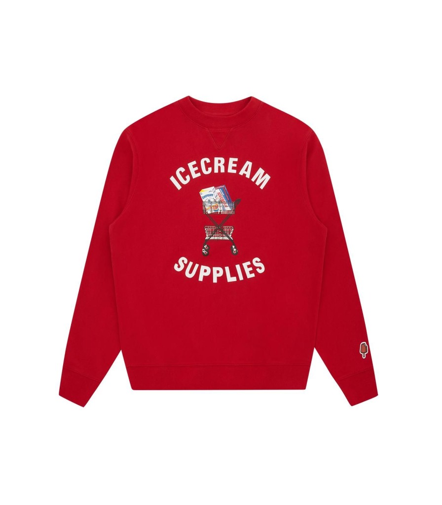 ICECREAM Pre-Spring '24 Sweatshirts | Icecream Supplies Crewneck - Red