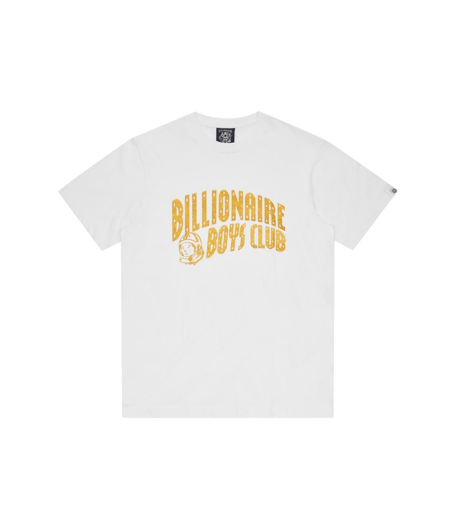 SELFRIDGES GLITTER PACK T-Shirts | Glitter Arch Logo T-Shirt - White/Gold