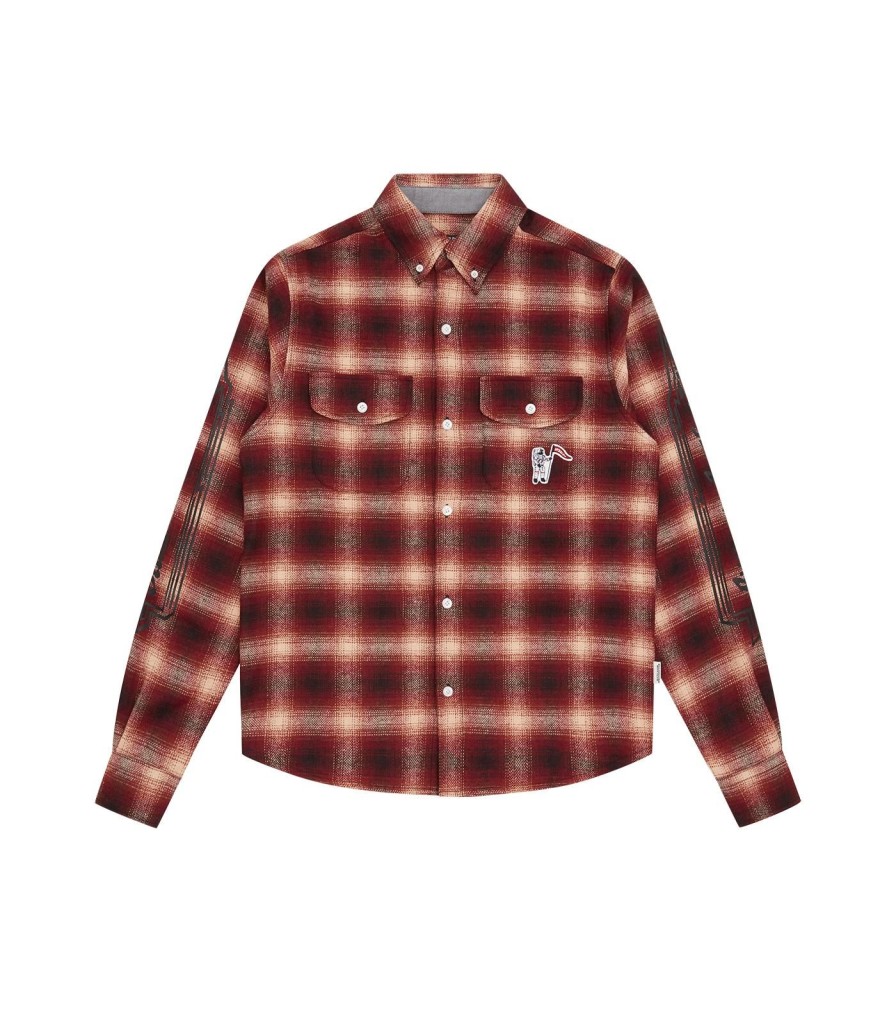 Billionaire Boys Club Pre-Spring '24 Shirts & Polos | Check L/S Shirt - Red