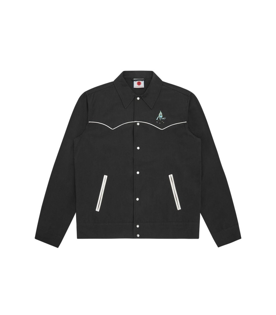 ICECREAM Spring '24 Shirts | Western Embroidered Overshirt - Black