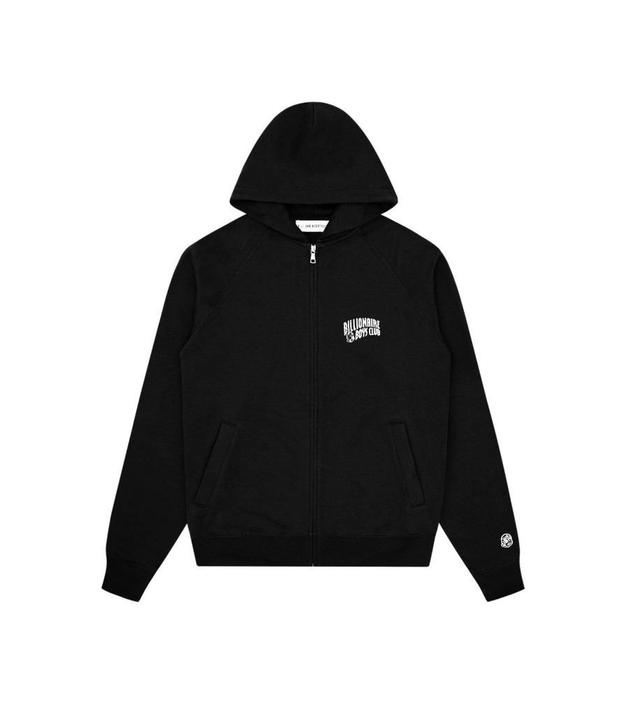 Billionaire Boys Club Classics Hoodies | Small Arch Logo Zip Through Hood - Black