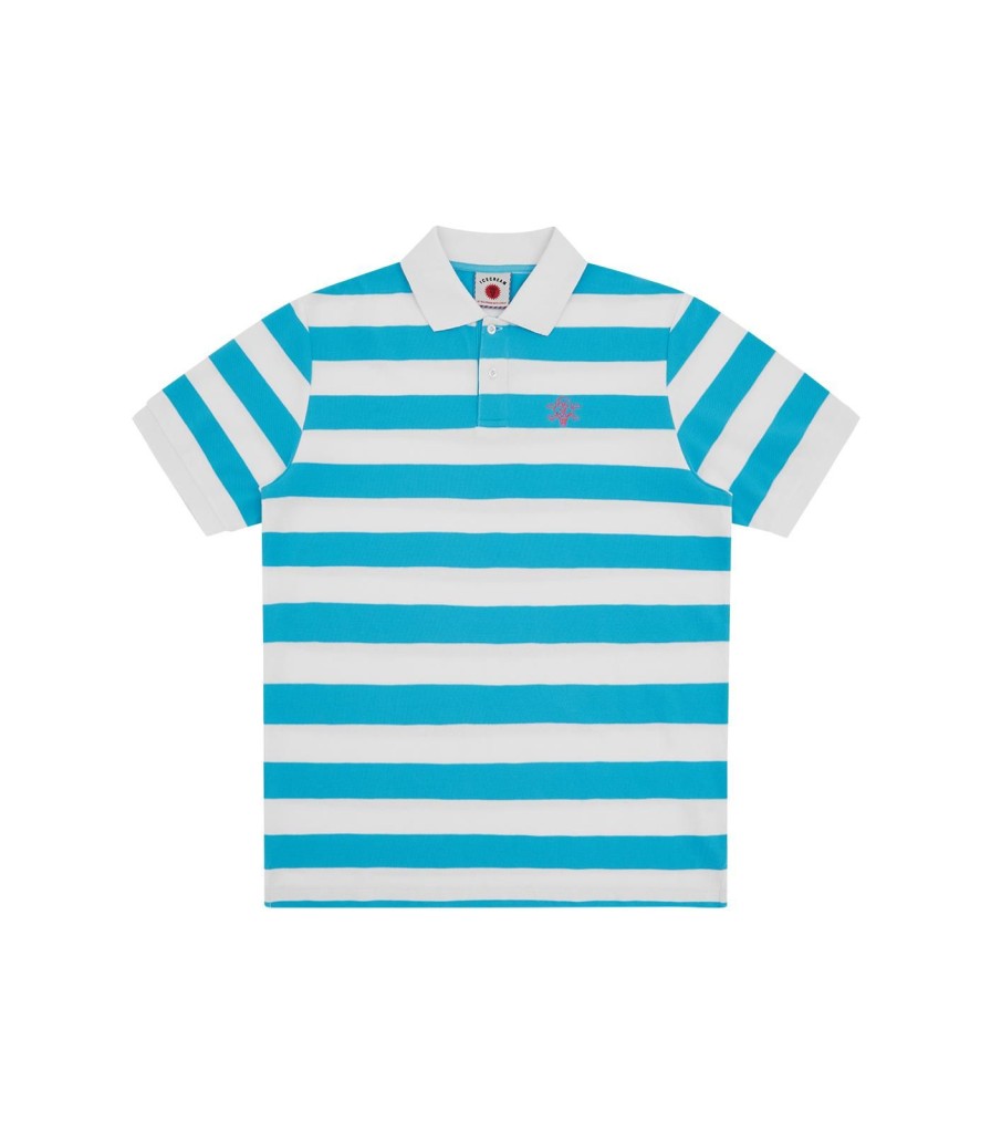 ICECREAM Spring '24 Shirts | Striped Polo - Blue Stripe