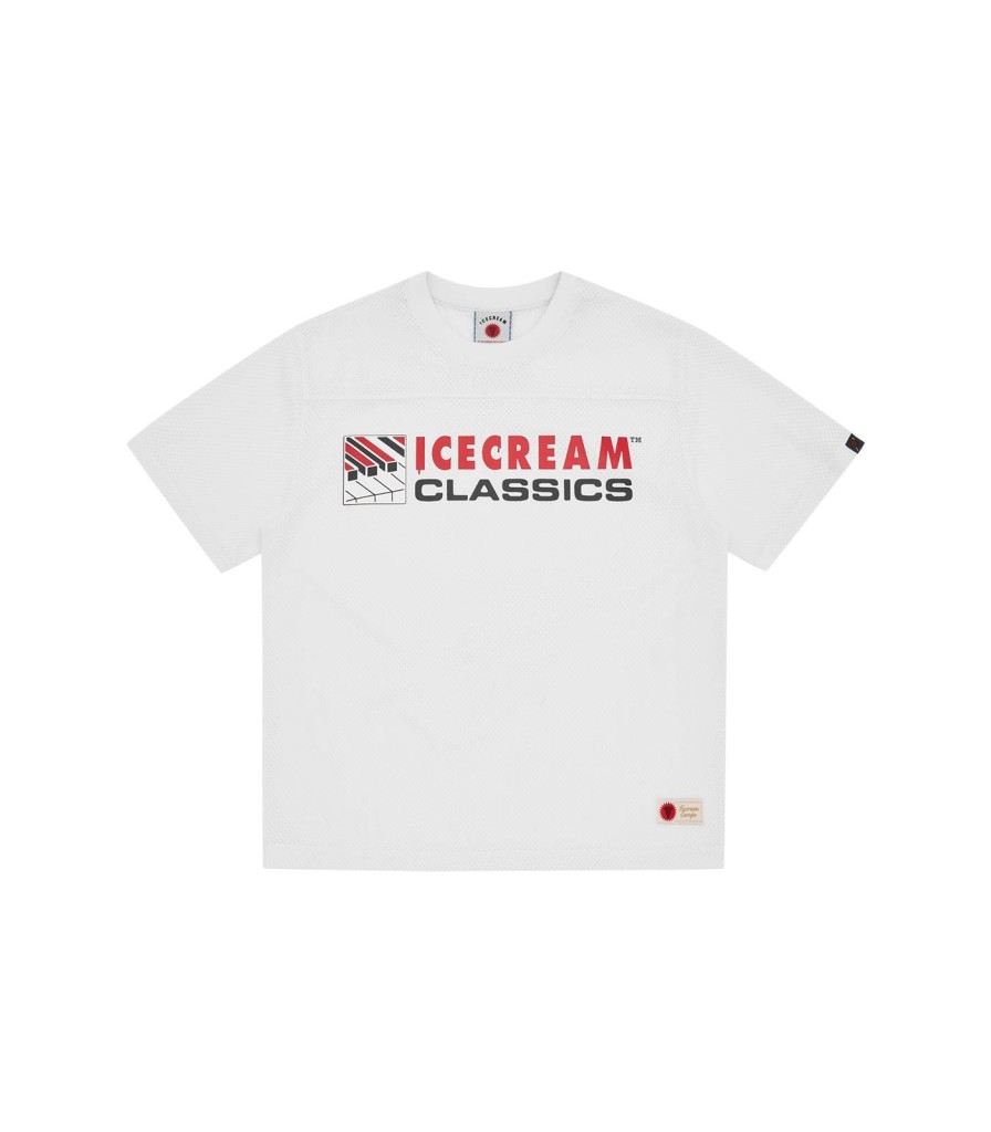 ICECREAM Pre-Spring '24 T-Shirts | Piano Mesh Football Jersey - White